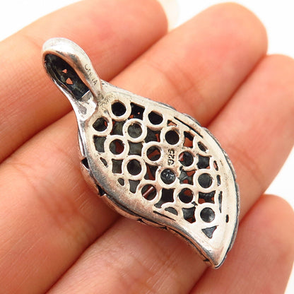 925 Sterling Silver Pebble Design Slide Pendant