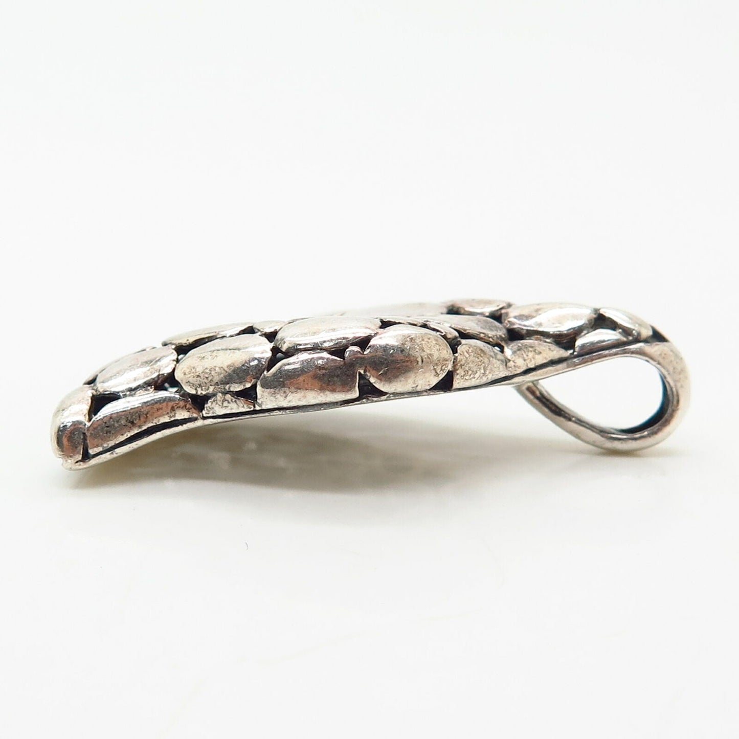 925 Sterling Silver Pebble Design Slide Pendant