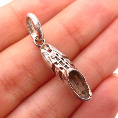 925 Sterling Silver Football / Soccer Boots Design Charm Pendant