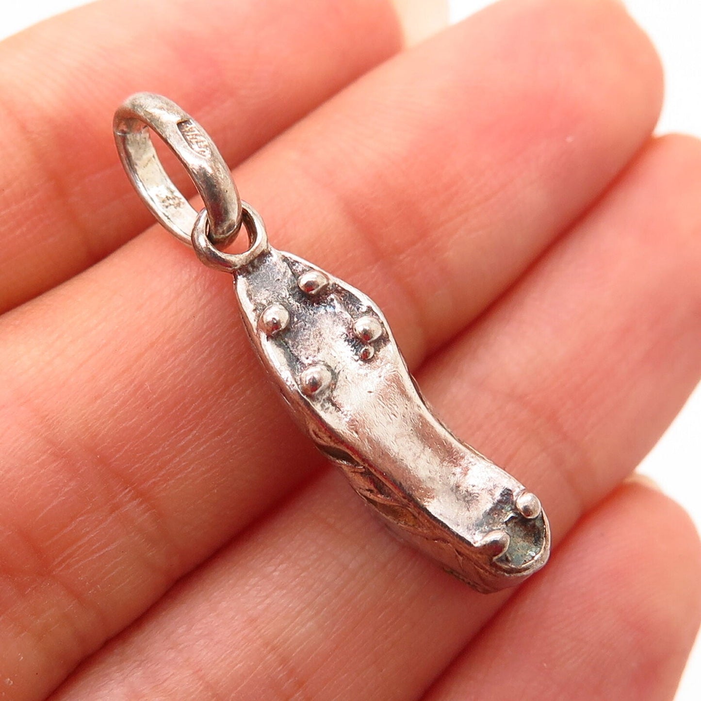 925 Sterling Silver Football / Soccer Boots Design Charm Pendant