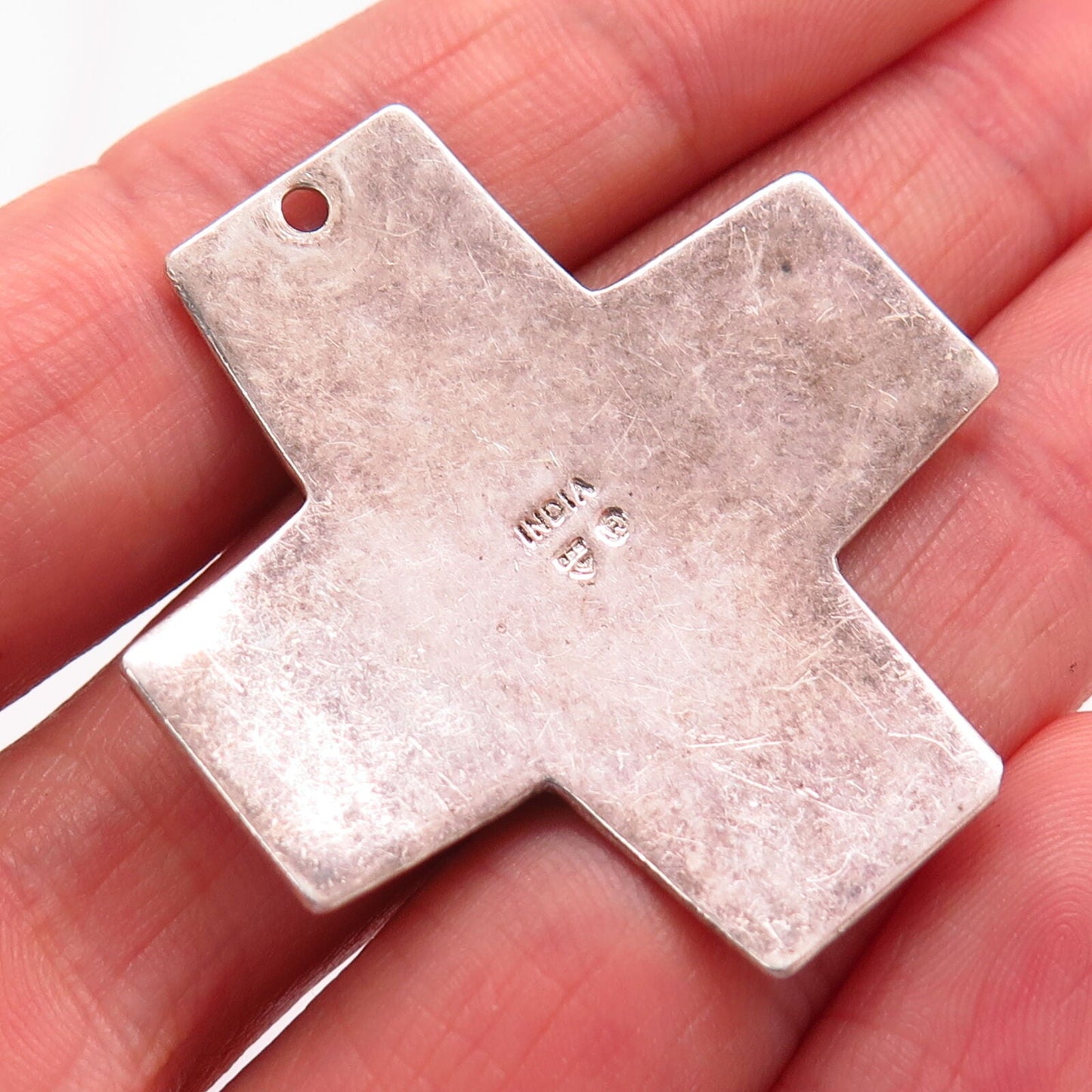 925 Sterling Silver Ornate Design Cross Pendant