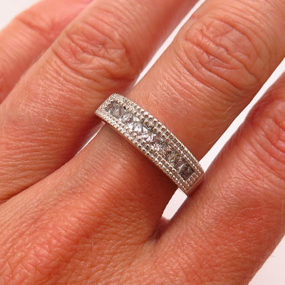 925 Sterling Silver C Z Ring Size 8