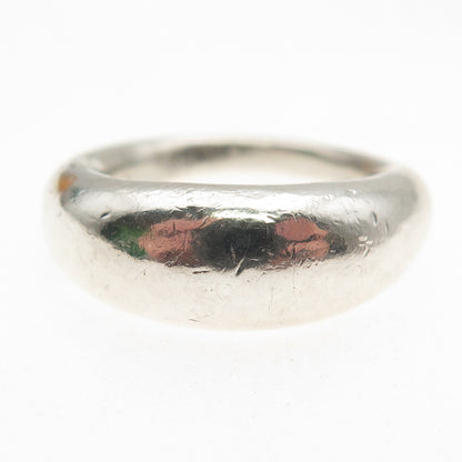 925 Sterling Silver Vintage Modernist Oxidized Ring Size 7