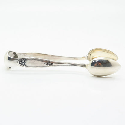 800 Silver Antique Floral Design Sugar Tongs