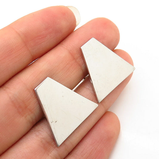 925 Sterling Silver Vintage Modernist Design Cufflinks