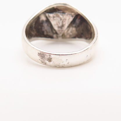 925 Sterling Silver Rainbow Enamel "Happy Pride" Signet Ring