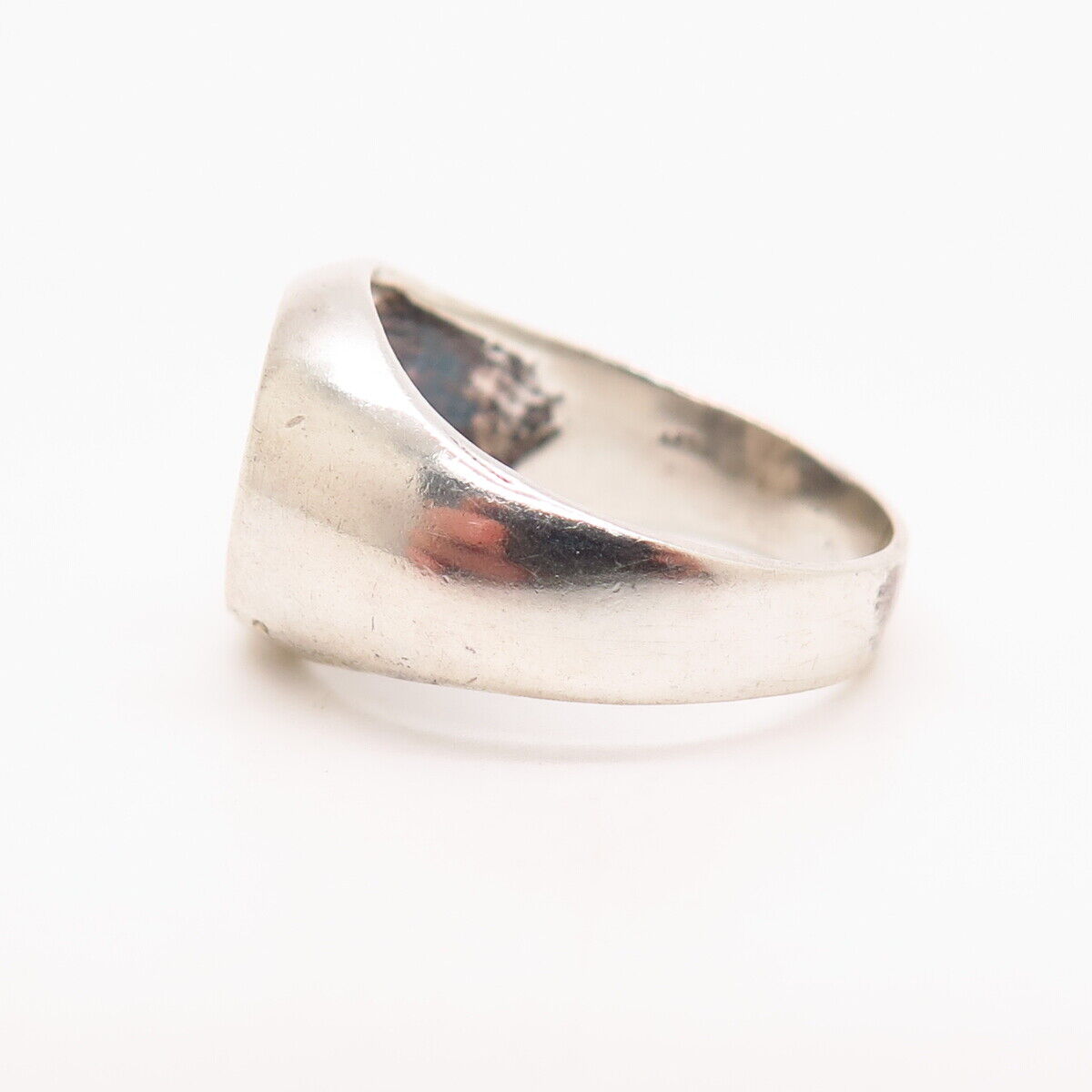 925 Sterling Silver Rainbow Enamel "Happy Pride" Signet Ring