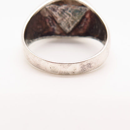 925 Sterling Silver Rainbow Enamel "Happy Pride" Signet Ring