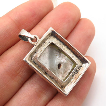 925 Sterling Silver Real Mother-of-Pearl Bead Design Pendant