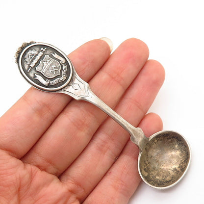 925 Sterling Antique "Nil Sine Numine" Colorado Coat of Arms Spoon