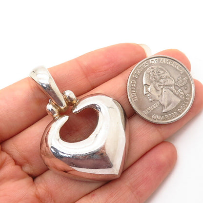 925 Sterling Silver J. Esposito Open Heart Design Pendant