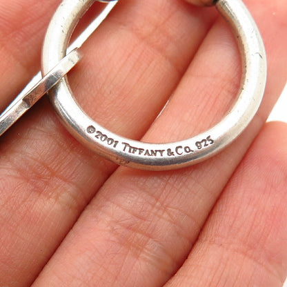 925 Sterling Silver Tiffany & Co. Round Tag Screw-Off Ball Key Ring