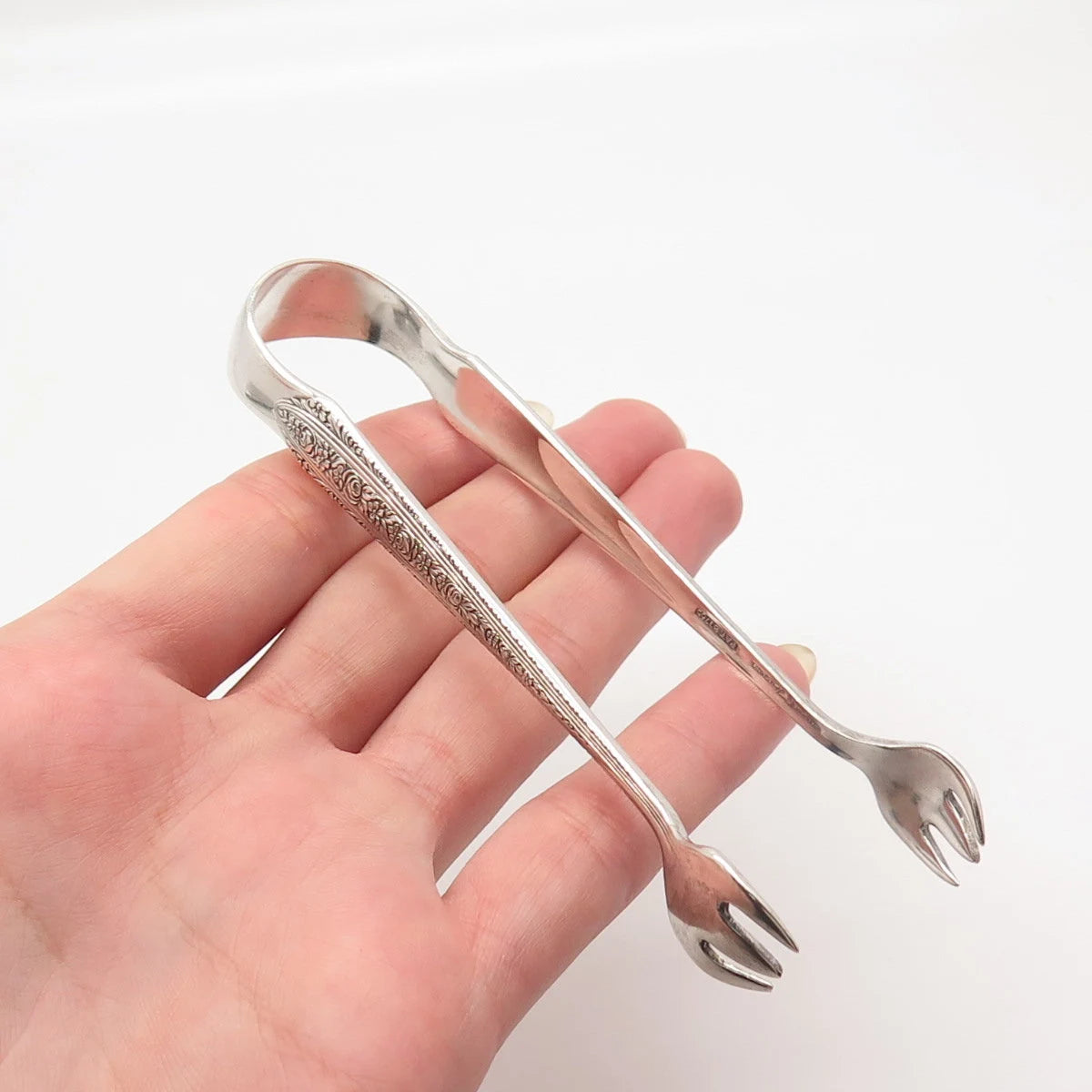 925 Sterling Silver Vintage Wallace 1933 Normandie Sugar Tongs