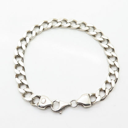 925 Sterling Silver Cuban Link Bracelet 8.5"