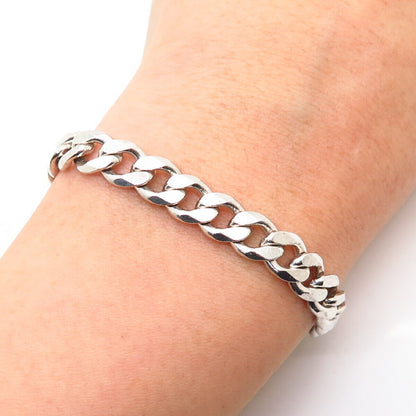 925 Sterling Silver Italy Cuban Link Bracelet 8.5"