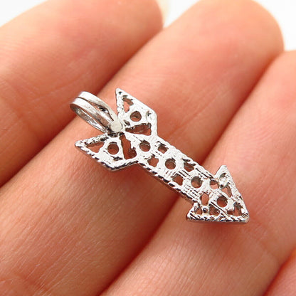 925 Sterling Silver C Z Arrow Design Small Slide Pendant