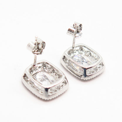 925 Sterling Silver C Z Small Stud Earrings