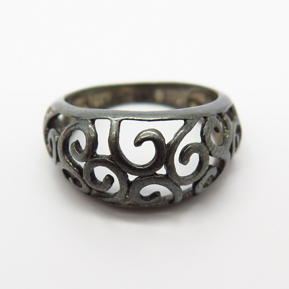 925 Sterling Silver Ornate Design Ring Size 5 1/4