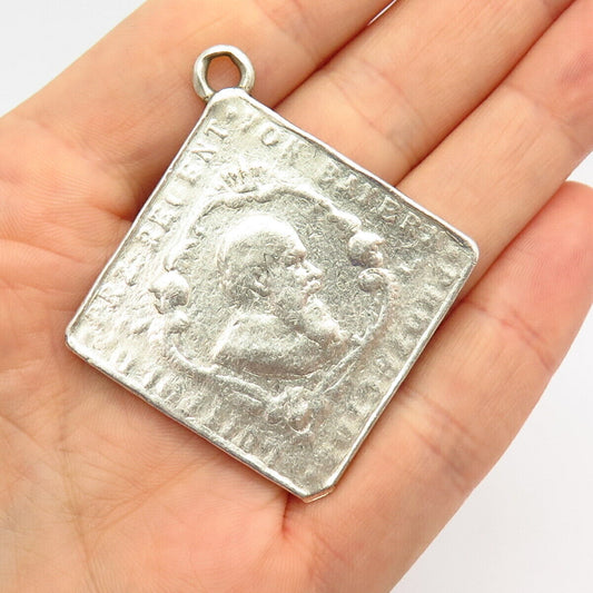 900 Silver Antique RARE German Empire Prinz von Bayern Shooting Medal Pendant