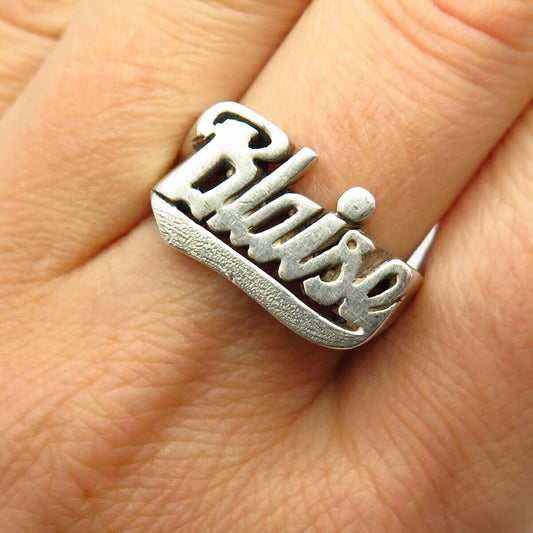 925 Sterling Silver "Blaise" Personalized Signet Ring Size 10 1/4