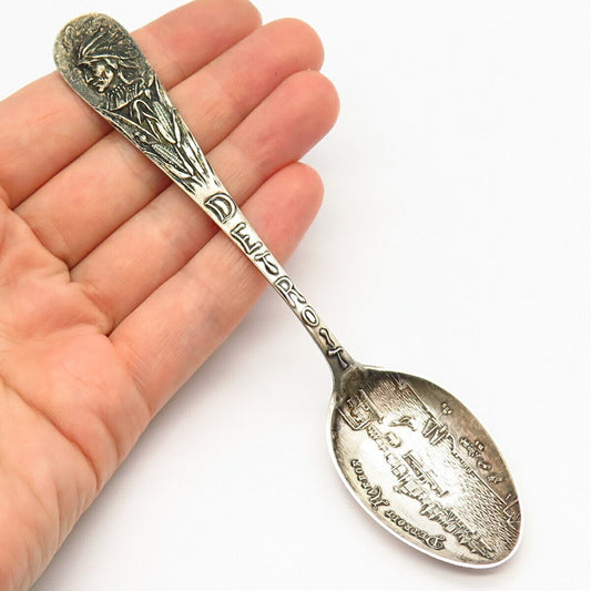 925 Sterling Antique Mechanics Co Tribal Warrior "Detroit Marbor" Spoon