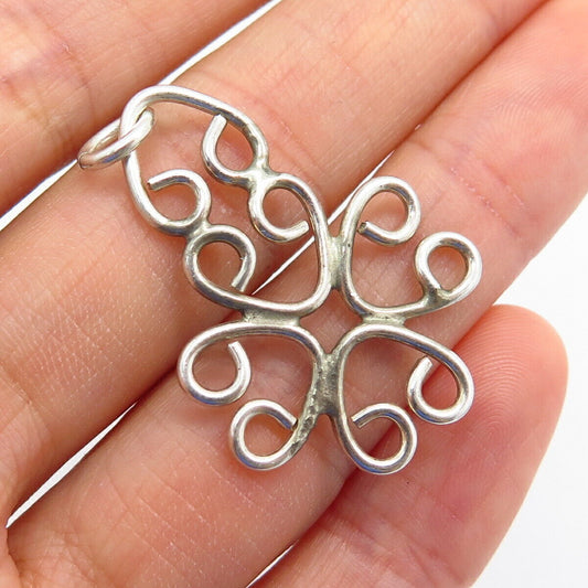 925 Sterling Swirl Design Pendant