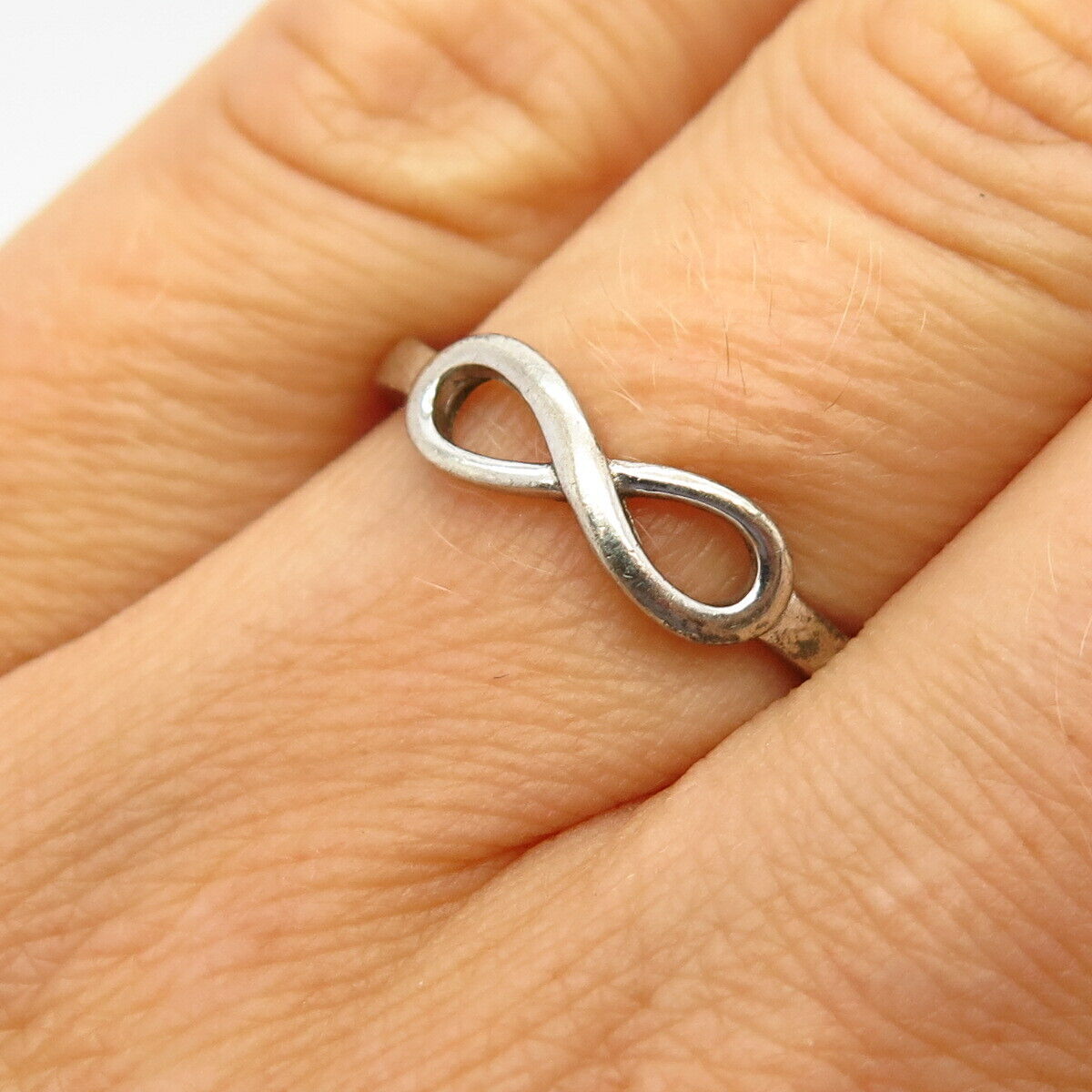 925 Sterling Silver "Survivor" Infinity Design Ring Size 7