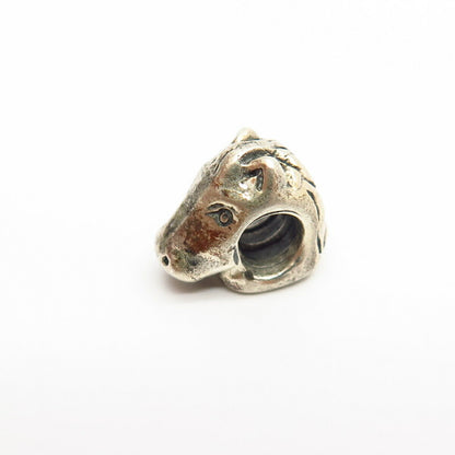 925 Sterling Silver Pandora Horse Head Design Bead Charm