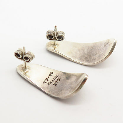 925 Sterling Silver Vintage Mexico Abstract Design Earrings