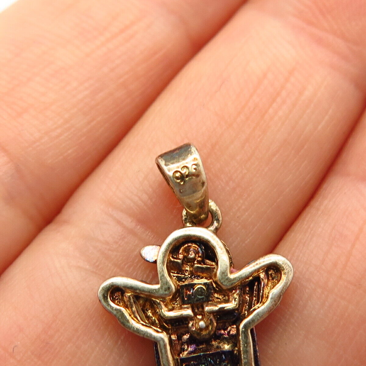 925 Sterling Silver C Z Boy Design Pendant