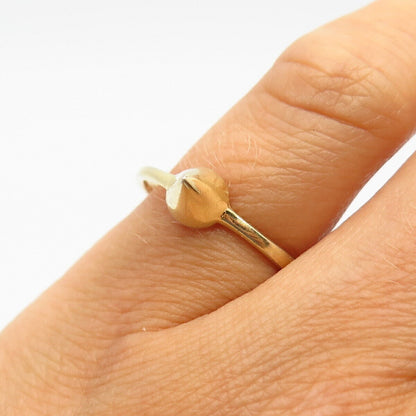 925 Sterling Silver Gold Plated Cone / Arrowhead Design Ring Size 8 3/4