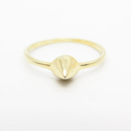 925 Sterling Silver Gold Plated Cone / Arrowhead Design Ring Size 8 3/4