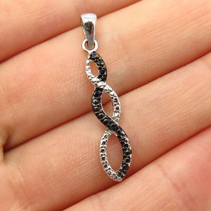 925 Sterling Silver Crossover Design Pendant