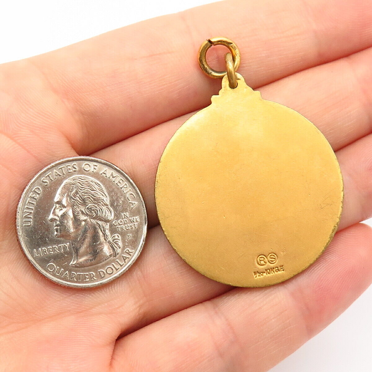 1/20 10K Gold Filled Vintage WWII "Bay Hills" Swimmer Design Award Pendant