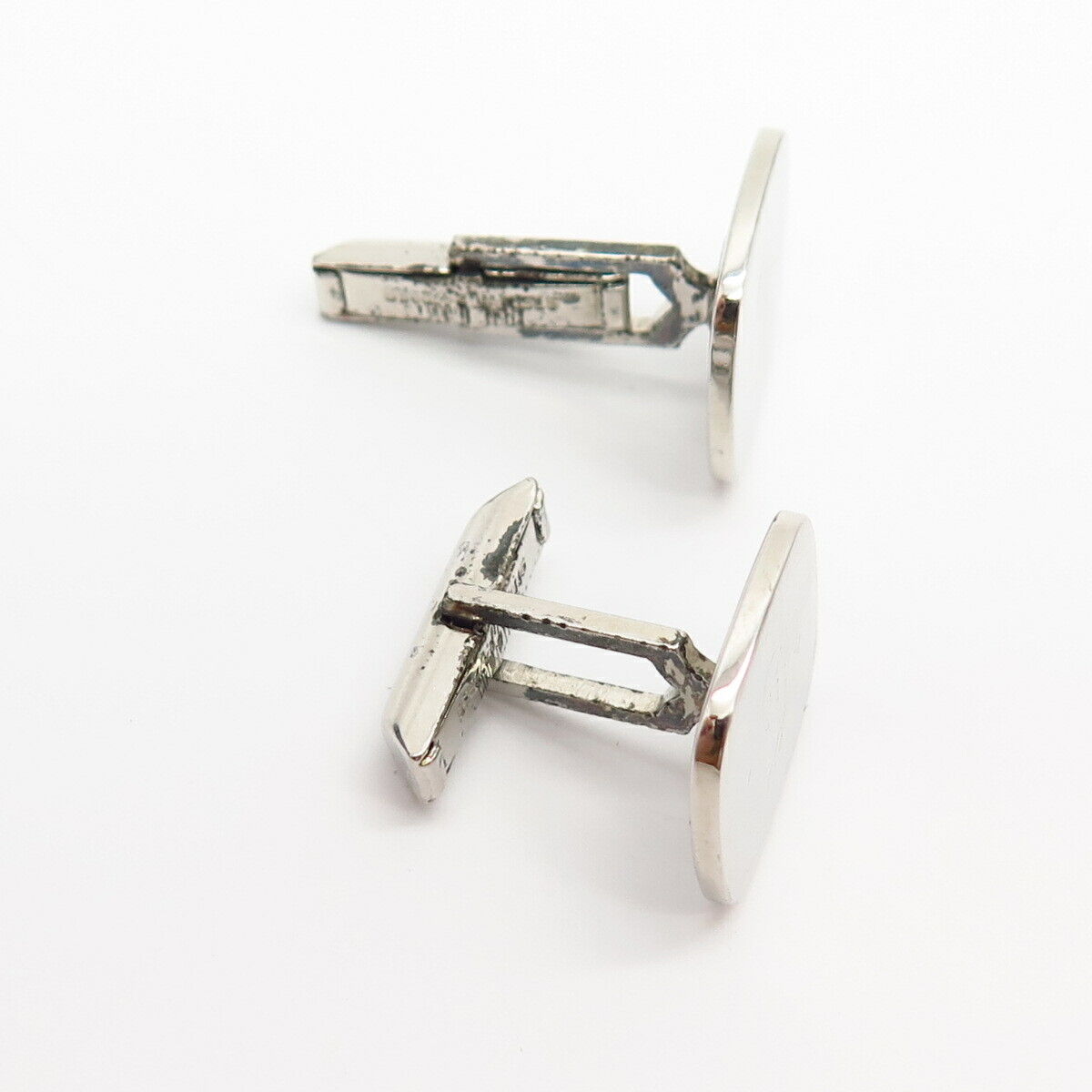 925 Sterling Silver Vintage Letter "G" Initial Design Square Cufflinks