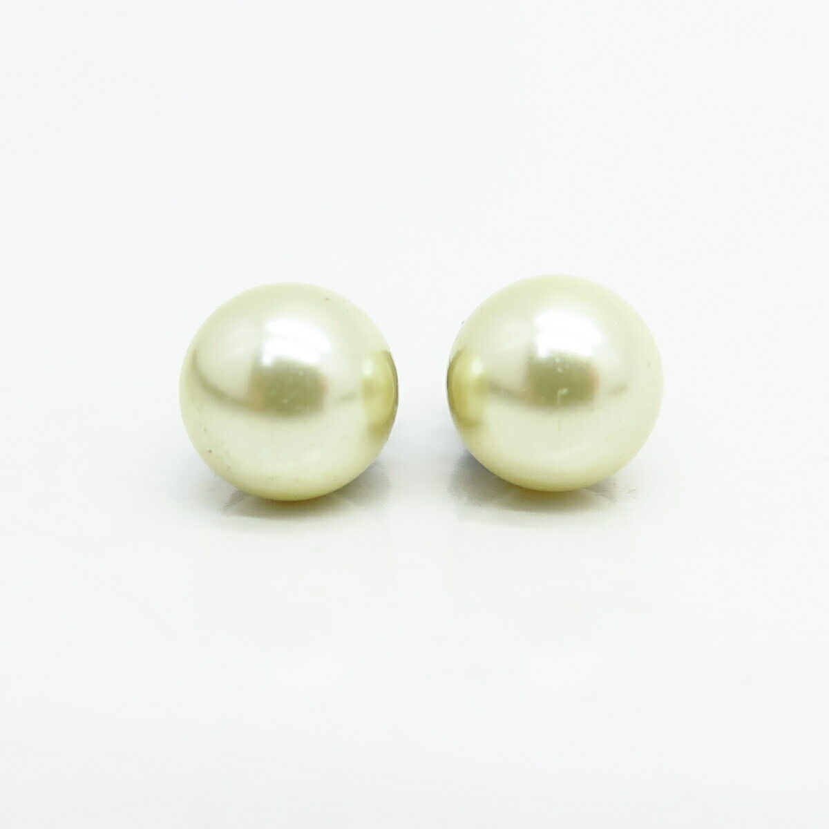 925 Sterling Silver Faux Pearl Stud Earrings