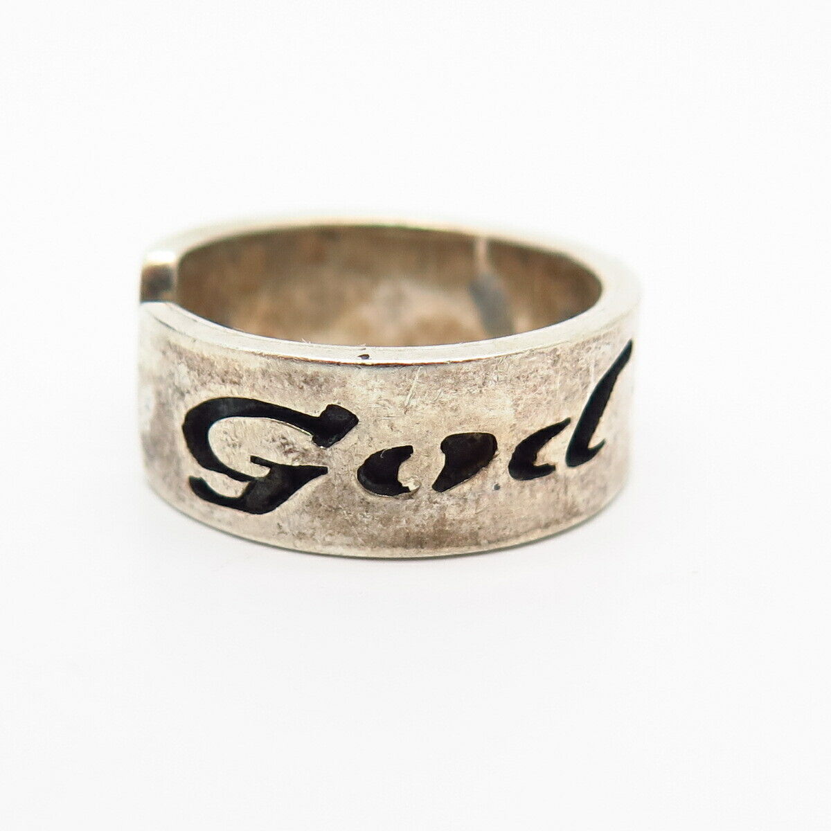 925 Sterling Silver "God Is Love" Band Ring Size 6 1/4