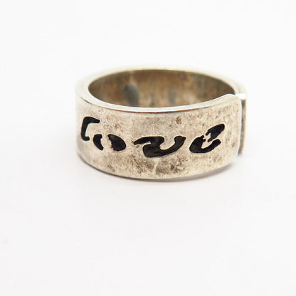 925 Sterling Silver "God Is Love" Band Ring Size 6 1/4