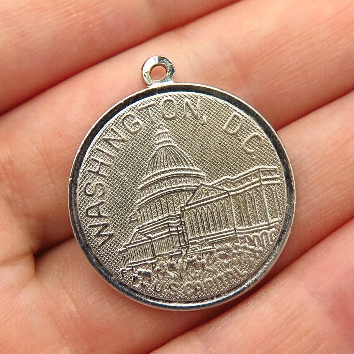 925 Sterling Silver Vintage "U.S. Capital Washington D.C." Pendant