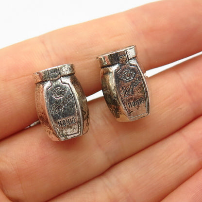 925 Sterling Silver Vintage Germany "Langnese Honey" Burrell Design Cufflinks