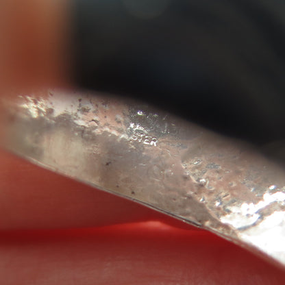 925 Sterling Silver Vintage Round-Cut C Z Signet Ring Size 9