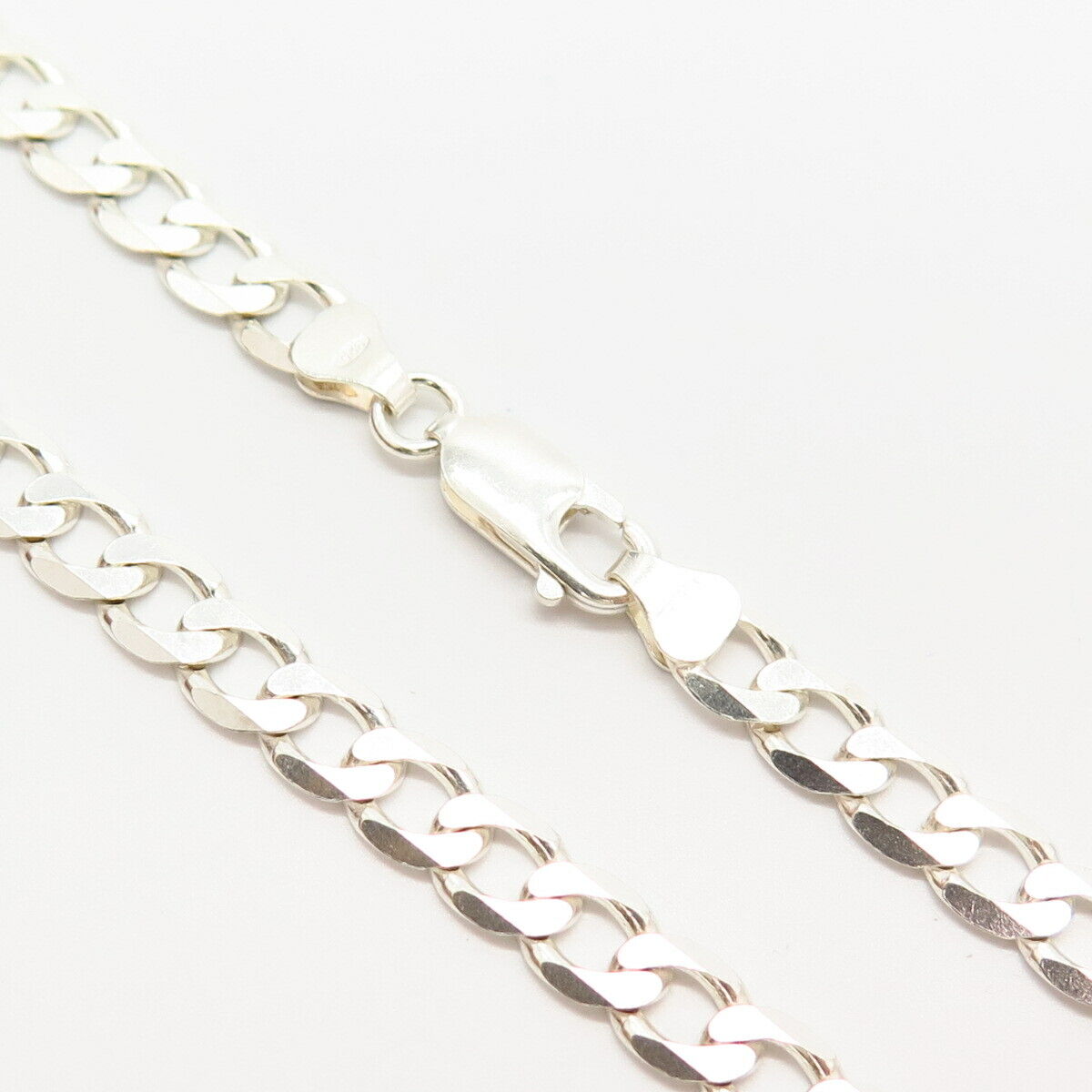 925 Sterling Silver Classic Cuban Chain Necklace 23"