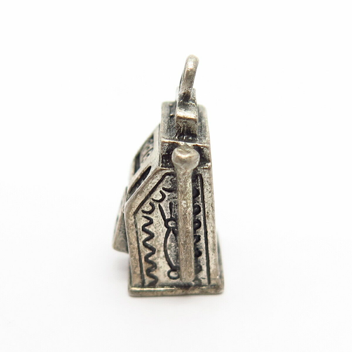 925 Sterling Silver Vintage Slot Machine For Good Luck Charm Pendant