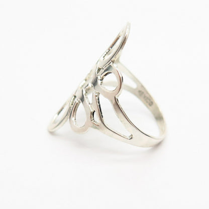 925 Sterling Silver Mexico Cutout Eternal Curve Design Wide Ring