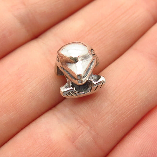 925 Sterling Silver Pandora Friendly Dolphin Design Bead Charm