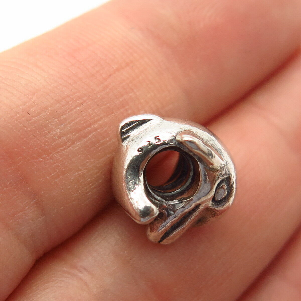 925 Sterling Silver Pandora Friendly Dolphin Design Bead Charm