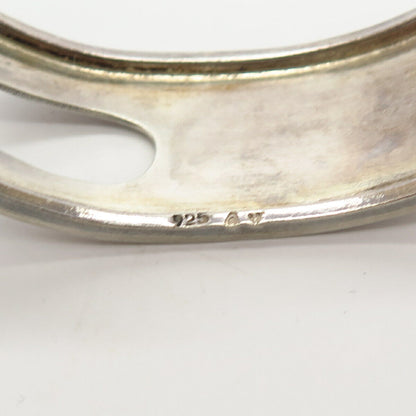 925 Sterling Silver Modernist Design Cuff Bracelet 6 1/4"