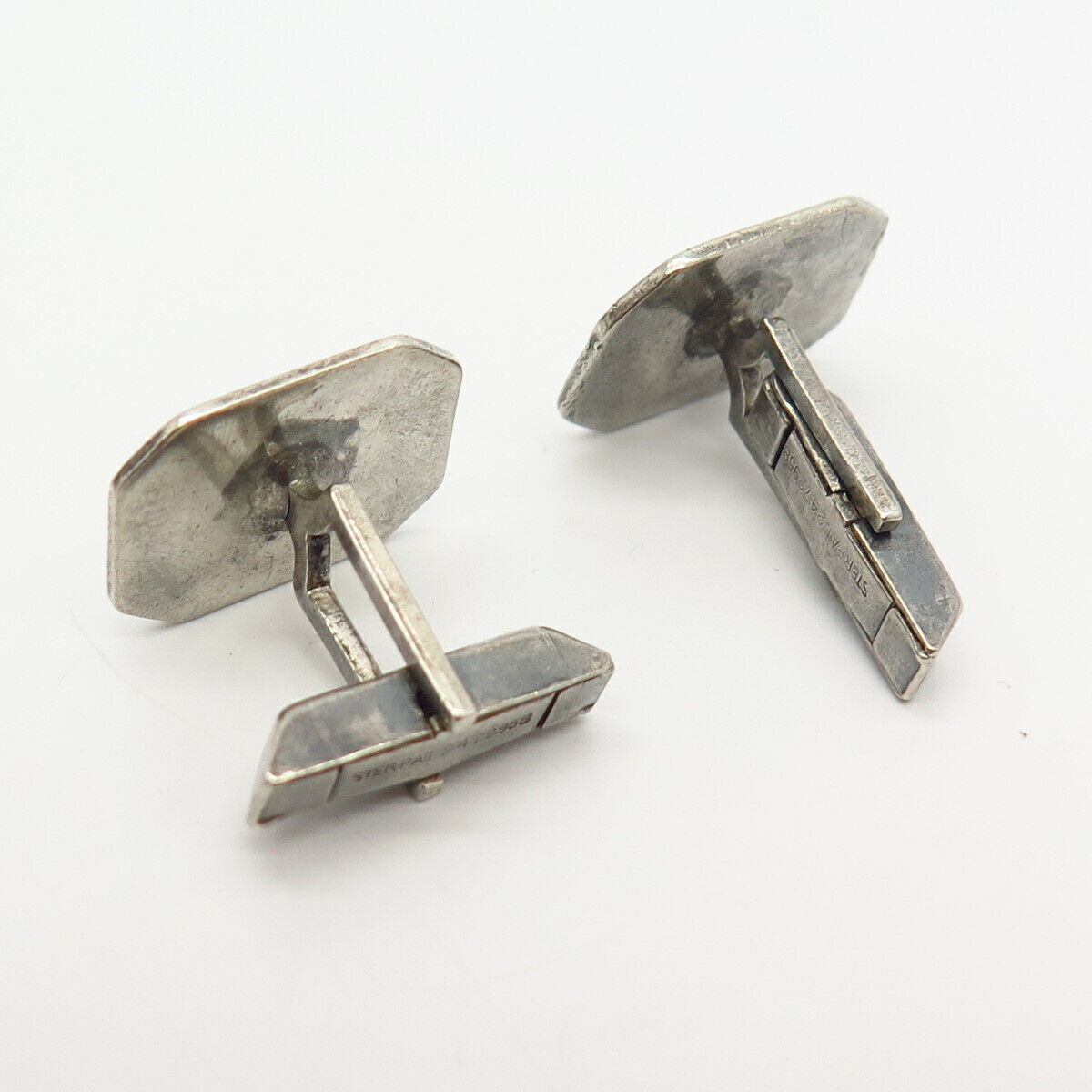 925 Sterling Silver Vintage Hebrew Writings Cufflinks