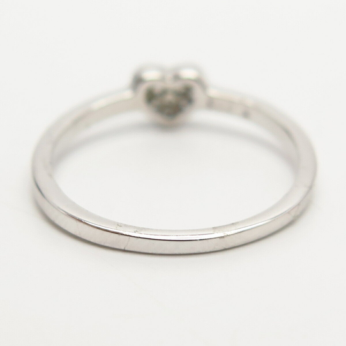 925 Sterling Silver C Z Heart Design Ring