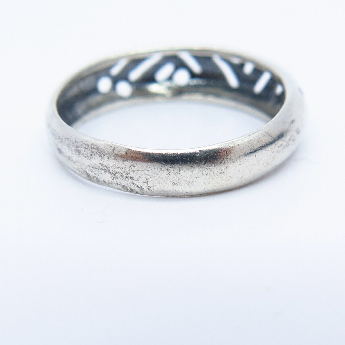 925 Sterling Silver Carved Design Ring